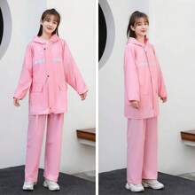 Split Raincoat & Rain Pants Set! Full Body Waterproof & Rainproof, Suitable For Cycling & Commuting, Great Value - Women's Raincoat - View 5