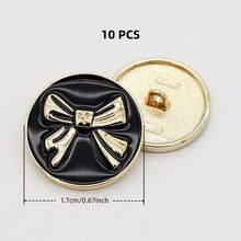 5/10 chiếc khuy bấm tròn bằng kim loại hình nơ, thích hợp cho áo khoác, áo vest, áo len, áo sơ mi, quần áo tự may, đồ thủ công, dụng cụ nghệ thuật, phụ kiện may vá. - Cung tròn - Xem 21