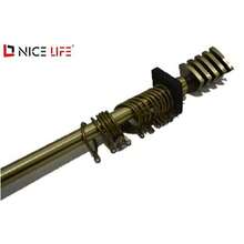 Adjustable Bronze Curtain Rod Set, Includes 3 Decorative Finials (Crystal Ball, Striped Metal), High-Quality Metal Rod With Curtain Rings And Installation Hardware, Durable For Bedroom, Living Room, Etc. - Three Options Available - View 11