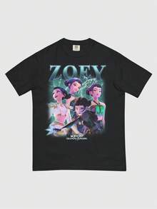 2026 Valentinstag Zoey Heartthrob T-Shirt Schwarz - Schwarz - Übersicht 8