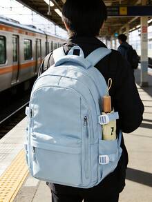 Cute Aesthetic Style Student Backpack, Casual Daypack, Japanese Kawaii Middle/High School Backpack For Girls, Waterproof Durable Large Capacity Multi-Pocket, Fits 15.6" Laptop, College Student School Bag, Lightweight Computer Backpack, Durable Student Backpack, Casual Backpack Travel Bag With Laptop Compartment, Unisex School/Work Bag - Multicolor - View 1