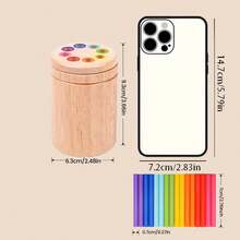 Montessori Wooden Color Sorting Fine Motor Toy, Toddler Color Matching Educational Puzzle With Storage Bucket, Reusable Early Learning Toy, 18 Months+ - Multicolor - View 12