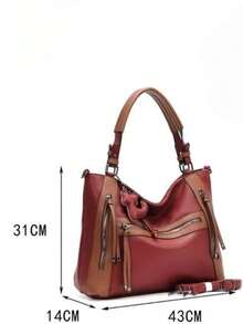 New Women's Handbag, Large Capacity, Ideal For Everyday Use, Women's Shoulder Bag, Tote Bag. - 黑色 - 查看 4