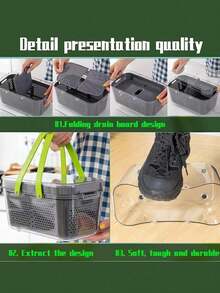 Picador de Verduras 22 en 1, Juego de Cortador de Verduras Multifuncional, Fácil de Operar, Ayudante de Cocina para Frutas, Verduras y Ensaladas - Gris - Ver 9