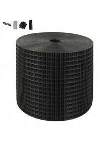 6 Inch X 100ft Solar Panel Bird Guard, Critter Guard Roll Kit With 100pcs Stainless Steel Fasteners, Solar Panel Guard With Rust-Proof PVC Coating, 1/2 Inch Wire Roll Mesh - Black - View 8