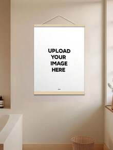 1pc Customized Canvas Poster Frame With Fixed Bracket Hook, Turn Your Photos Into Personalized Wall Art, High-Quality Custom Photo Canvas Made Of Natural Paulownia Wood, Suitable For Wall Decor In Home, Wedding, Office And Other Occasions - Multicolor - View 3
