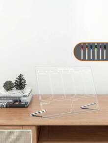 1pc Acrylic Weekly Planner Desk Memo Board (6 Whiteboard Markers Included), Reusable Dry Erase Writing Board For Office - Desktop Board - View 5
