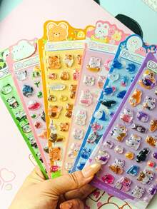 3D Cartoon Crystal Gem Stickers Toy, Suitable For Cute Girls, Phone Decoration, Scene Creation, Notebook Design. Decorations - Gifts. Ideal For Home Decor, Party Decoration, Birthday Gifts And Various Holiday Gifts, Fashionable. Fashion Item. Luxury. Sewing. DIY. The Perfect Gift For Friends Or Partners. Graduation Ceremony - Opening Ceremony. Back To School Gift - Graduation Gift. Easter Gift. Easter. Valentine's Day Gift. - Multicolor - View 1