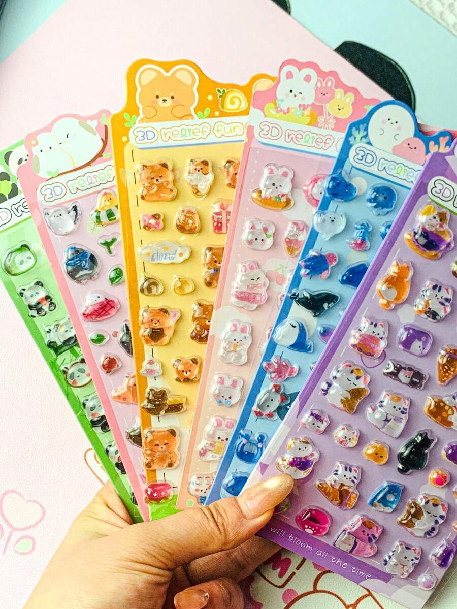 3D Cartoon Crystal Gem Stickers Toy, Suitable For Cute Girls, Phone Decoration, Scene Creation, Notebook Design. Decorations - Gifts. Ideal For Home Decor, Party Decoration, Birthday Gifts And Various Holiday Gifts, Fashionable. Fashion Item. Luxury. Sewing. DIY. The Perfect Gift For Friends Or Partners. Graduation Ceremony - Opening Ceremony. Back To School Gift - Graduation Gift. Easter Gift. Easter. Valentine's Day Gift. - Multicolor - View 1