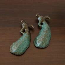 1 buah Patung Sapi Keramik Hijau, Patung Dekorasi Rumah Kreatif, Cocok untuk Dalam Ruangan, Kantor, Kafe, Kedai Teh, Hadiah - MultiWarna - View 5