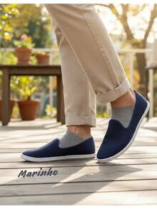 Kit Of 2 Pairs Of Women's Casual Flexible Lightweight Soft Comfortable Flats - Azul marino + rojo - Ver 6