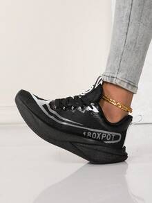 Men's Sports Shoes, Running Shoes, Casual Walking Shoes, Unisex Couples Style, Mesh Breathable, High Elastic Outsole - Black - View 5