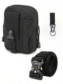 1pc 2025 New Arrival Outdoor Tactical Waist Pack Set, Multi-Functional Nylon Tactical Belt, Handmade Crafted, Lightweight - A - View 1