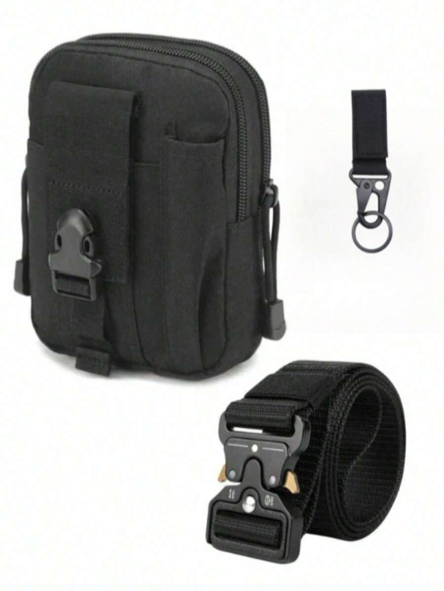 1pc 2025 New Arrival Outdoor Tactical Waist Pack Set, Multi-Functional Nylon Tactical Belt, Handmade Crafted, Lightweight - A - View 1