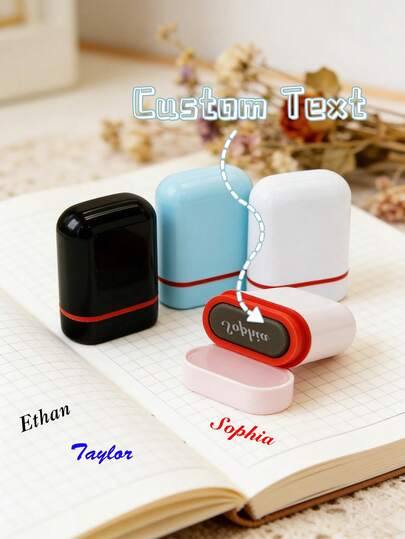 1pc Custom Signature Stamp, Business Signature Stamp, Item Marking Signature Stamp, Suitable For Clothing And Waterproof Name Labels For Children, Specially Designed For Students And Business Use.