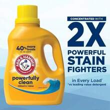 Arm & Hammer Clean Burst Liquid Laundry Detergent, 200 Fl Oz (200 Loads) - Concentrated HE Compatible Formula With Powerful Stain & Odor Elimination, Fresh Clean Burst Scent, Effective In Cold Water, High Efficiency Washer , Long Lasting Value Size For Family Laundry Needs, Deep Cleaning Action For Bright Clothes - 預設&33 加載 - 查看 5