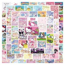SANRIO Bộ sticker  Friends, thích hợp để trang trí sổ lưu niệm và máy tính. - C-50PCS - Xem 19