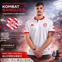 Camisa Kapa Away Player Kombat Bangu 2023 Masculina - Vermelho e Branco - Visão 8