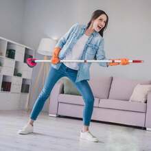 Fatmass 2 Pack Upgraded Spin Mop Replace Scrub Mop Brush Compatible With O Cedar 2 Tank RinseClean, Great For Kitchen, Deck, Bathroom And Shower Floor Scrubber - ColorC - 查看 7