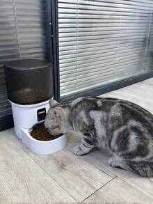 4L Alimentador automático para gatos, alimentador automático para mascotas para gatos y perros, fácil de instalar y limpiar - 4L - Ver 4