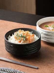 Korean Style Stone Texture Bowl, Japanese Style Stone Texture Bowl, Creative Rock Texture Bowl, Household Rice Bowl, Hotpot Restaurant, BBQ Restaurant - Multicolor - View 6