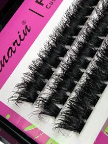 60 Pcs D Curl Volume Individual Lash Extension 12mm Cluster Eyelash Extension Soft Fluffy Handmade Individual Clusters Lash Extensions For Beginners Parties And Daily Makeup Individual Lashes,Cluster Eyelashes,Fake Lashes,False Eyelashes - D - View 5