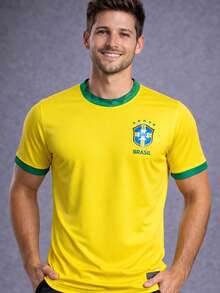 Brazil Uniform Launch 2025/26 Low Price - Màu vàng - Xem 4