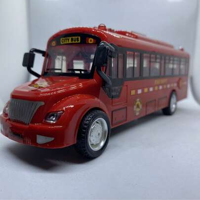 Camión bomberos Rojo, musical, con luces, abre pureta, fricción, llantas goma