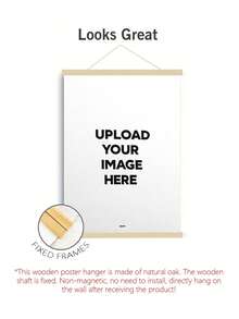 1pc Customized Canvas Poster Frame With Fixed Bracket Hook, Turn Your Photos Into Personalized Wall Art, High-Quality Custom Photo Canvas Made Of Natural Paulownia Wood, Suitable For Wall Decor In Home, Wedding, Office And Other Occasions - Multicolor - View 6