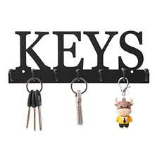 Key Older  Mounted Key Ooks   Rative Wit 7 Ooks Black Metal Key Organizer Rack Anr  Entryway Front Door Allway Office 0X3.7 Inces - Black - View 7
