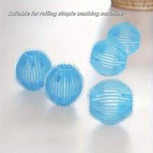 1pc/3pcs/5pcs Reusable Washing Machine Pet Hair Remover Ball - Anti- Laundry Ball, Blue Plastic Design, No Electricity Needed, Gentle Fabric Care, Plastic Pet Hair Removal Tool For Washing Machine, Laundry Room Essential, Textured Surface, Long-Lasting Material, Household Cleaner, Easy To Use, Sturdy Construction, Household Cleaning Supplies - A - View 7