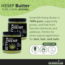 GreenIVe Hemp Body Butter 17,500mg Per Oz Raw Natural Creamy Hemp Oil And Cocoa Butter Virgin Organically Grown. (8oz Jar) - ColorA - 查看 4
