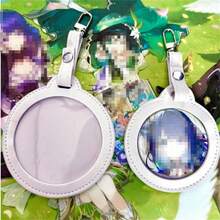 58/75mm圆形透明窗口徽章保护套，水晶徽章展示袋，便携式/悬挂式 - 彩色 - 查看 5