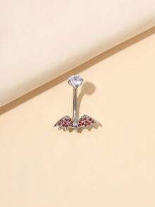 1 pieza Anillo de ombligo de titanio de moda, adecuado para uso diario - Plateado - Ver 2