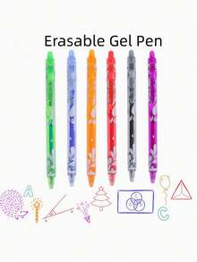 0.5mm Fine Tip Retractable Gel Ink Pens, Smooth Writing, Ergonomic Oval Barrel, Ideal For School And Office, High-Quality Gift For Students And Teachers. Unique Gel Ink Pens Suitable For Notes, Documents, And Back-To-School Season. - Multicolor - View 12