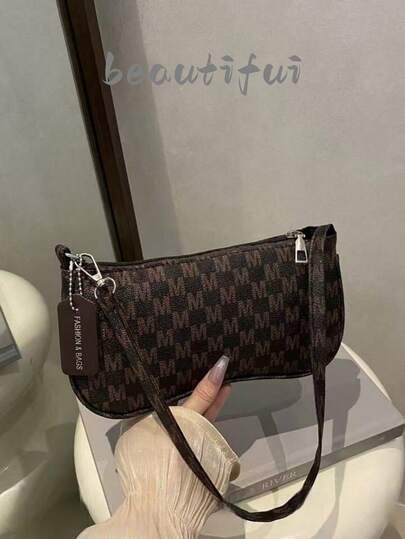 Bolso bandolera de mujer versátil con correa de cadena texturizada, 2026 Nuevo