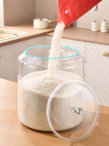 1 hộp có nắp đậy kín – Hộp đựng thực phẩm, thích hợp sử dụng trong nhà bếp, dùng để đựng bột mì, ngũ cốc, đường, đậu, v.v., có thể xếp chồng lên nhau, lý tưởng để cất giữ trong tủ bếp. - Nhiều màu - Xem 7