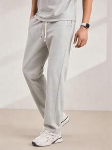 Driftmere 男士休闲抽绳直筒裤 - 淺灰色 - 查看 1