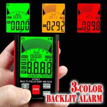 3 In 1 EMF Detector, High Precision EMF Meter, RF E F MF EMF Reader, Home Office - Black - View 4