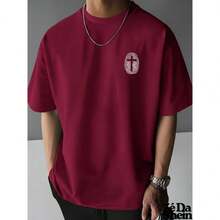 Streetwear Gospel Church Religious Prayer Digital T-Shirt 2 Corinthians 5:17 Street Urban Culture Unisex 100% Cotton Top Premium Streetwear Immediate Shipping Various Colors!! - 紫紅色 - 查看 3