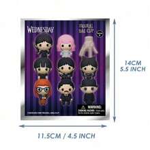 1 pieza Llavero de la serie oficial de Netflix "Wednesday" en caja ciega, figura miniatura de personaje aleatorio, colgante coleccionable de anime de terror y dibujos animados, decoración, regalo de cumpleaños, San Valentín y Año Nuevo para amigos y familia - MN-33055 - Ver 3