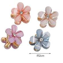 10pcs/5pcs Mini Cute Flower Shaped Hair Clips, Multi-Color Crystal Hair Clips, Suitable For Long Braided Hairstyles, Floral Hair Pins, Women Hair Accessories (10pcs - Purple) - Purple - View 2