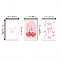 3 tranh vẽ nơ bằng màu nước trên vải canvas, thích hợp trang trí phòng ngủ, phòng khách, văn phòng, ký túc xá sinh viên, phòng dành cho nữ sinh, không khung. - Nhiều màu - Xem 10