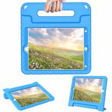 High-Quality Tablet PC Case With Stand, Built-In Screen Protector, Lightweight Handgrip Shell - Blue - View 13