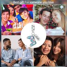 1个镀银小银龙吊坠，艺术猫头鹰吊坠，梦幻婴儿车珠子，爱心立方体珠子，粉色猫咪游戏机珠子，游戏机吊坠，游戏猫吊坠，趣味游戏手柄吊坠，适合DIY珠宝制作手链和项链，可用作情侣珠宝礼物。 - 彩色 - 查看 11