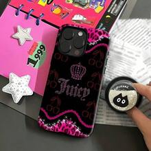 Juicy Cherry Crown Graphic Phone Case Compatible With Samsung Phone Cases,  17,  16 Pro Max,  15 Pro Max,  13, And  12. Made Of TPU Material, It Provides Shockproof And Drop Protection, Features A Vibrant And Stylish Design, And Is Perfect For Expressing Personality, Making It An Ideal Gift For Family, Friends, Lovers, And Boyfriends/Girlfriends. - 款式3(1件) - 查看 3
