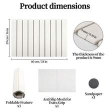 1 pieza Alfombrilla plegable autolimpiante para escurrir en la encimera de la cocina, de gel de sílice de secado rápido, cuadrada, antideslizante y resistente al calor, para encimera de baño, posavasos y protección contra salpicaduras - Multicolor - Ver 9