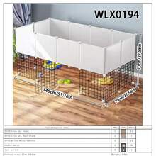 Cerca modular para mascotas DIY con puerta, jaula expandible para gatos, adecuada para gatitos, conejos, hurones, perros pequeños, cobayas para uso en interiores - Multicolor - Ver 12
