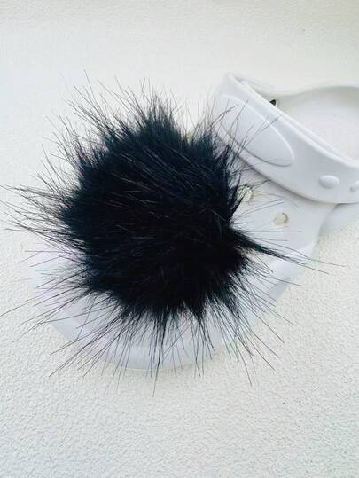 1pc Handmade Feather Round Shoe Clip, Detachable Accessory For Clothing, Shoes, Hats