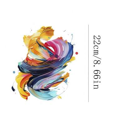 1张/2张/3张彩色热转印贴纸，个性化创意布料装饰，适用于街头风T恤、情侣帽衫、棒球帽、帆布包等。